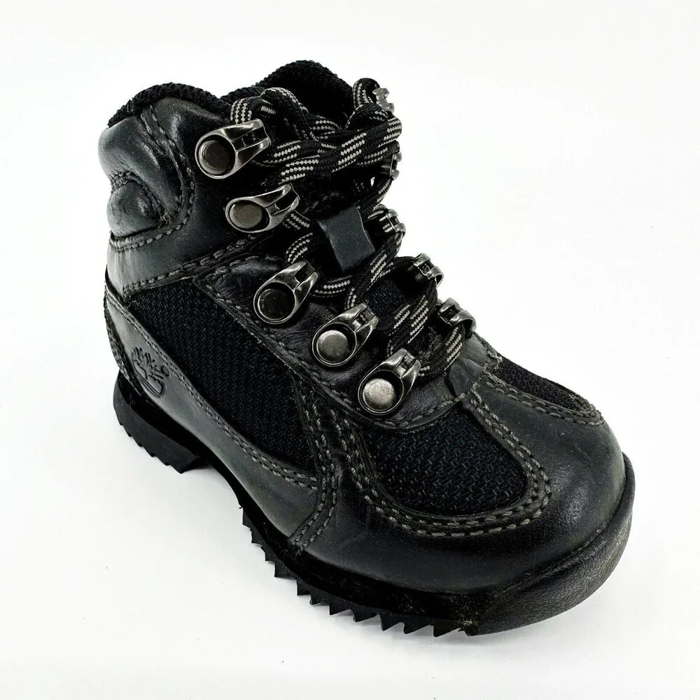 Timberland Toddlers 2.0 Euro Hiker Black Noir Size 4 Boots 57809